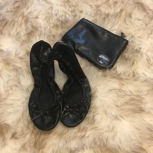 Sidekicks Original Black Foldable Ballet Flats